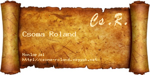 Csoma Roland névjegykártya