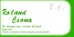 roland csoma business card